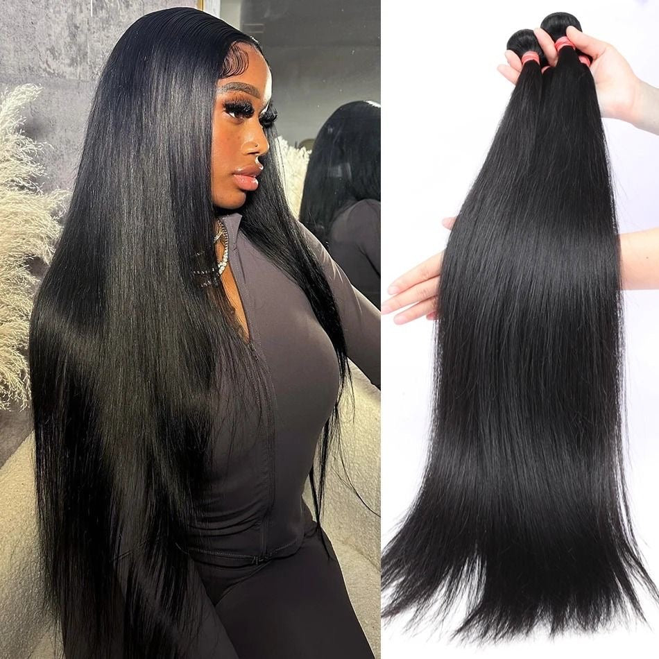 Bone Straight Hair bundles (3) DD 100% Human Virgin Hair