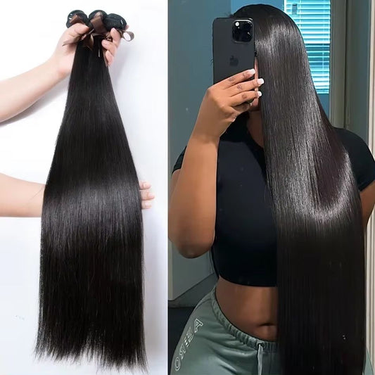 Bone Straight Hair bundles (3) DD 100% Human Virgin Hair