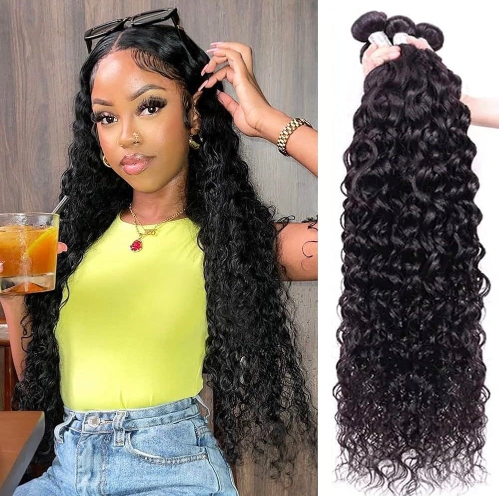 Water Wave Hair Bundles (3) DD 100% Human Virgin Hair