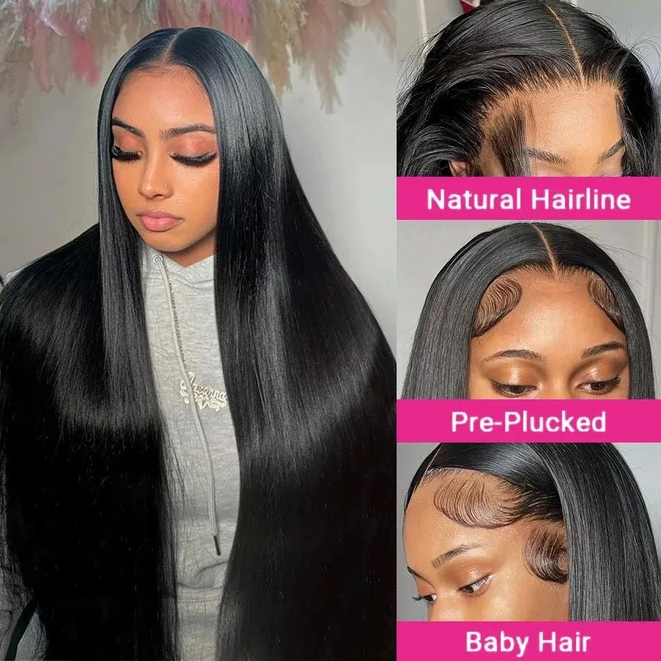 Bone Straight HD Lace Front 100% DD Human Virgin Hair Wigs