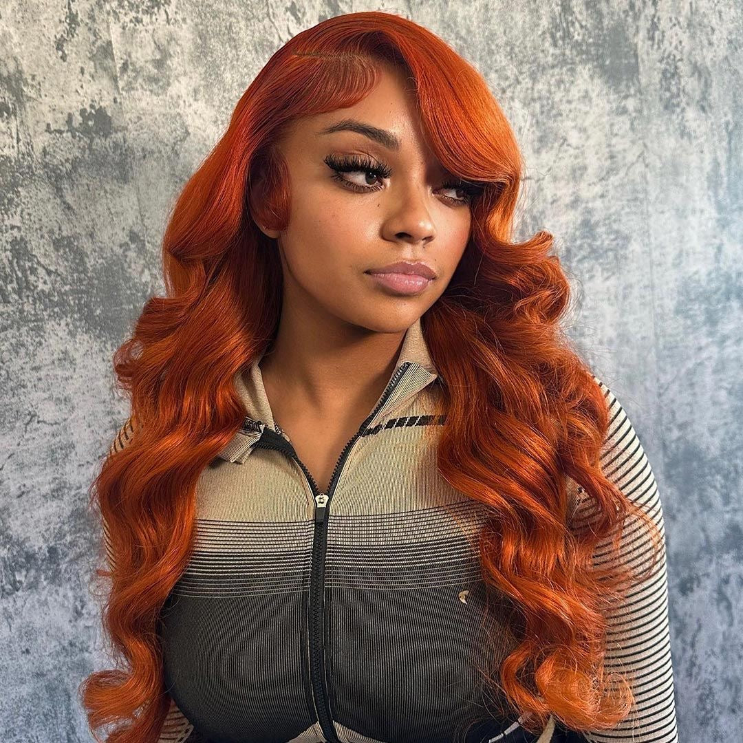 Ginger HD lace front 100% DD Human Virgin Hair Wigs